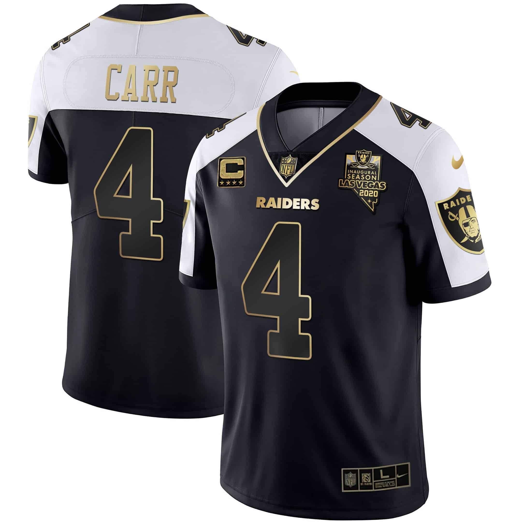 Men Oakland Raiders #4 Carr 2024 Nike Vapor Black Gold & Black Inverted Limited NFL Jersey->indianapolis colts->NFL Jersey